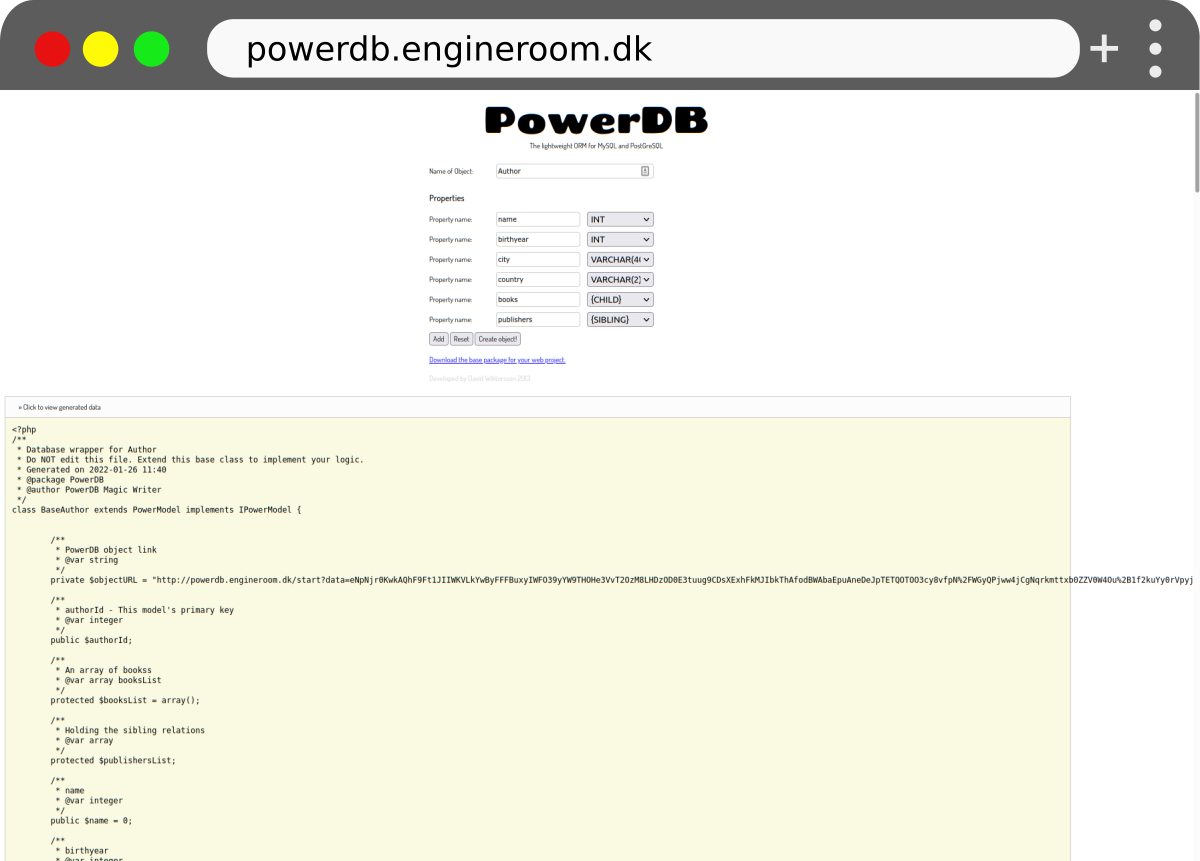Thumbnail of the PowerDB tool